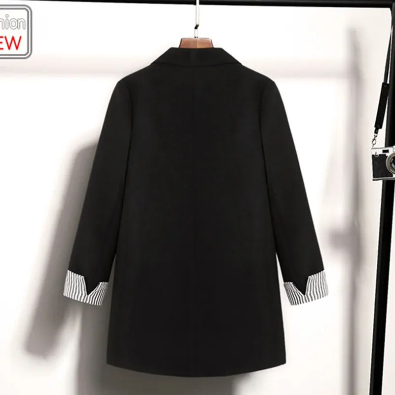 WSYORE 2019 New Spring and Autumn Fat MM Casual Long Sleeve Blazer Coat Large Size XL-5XL Korean Style OL Suit Women NS1048 | Женская
