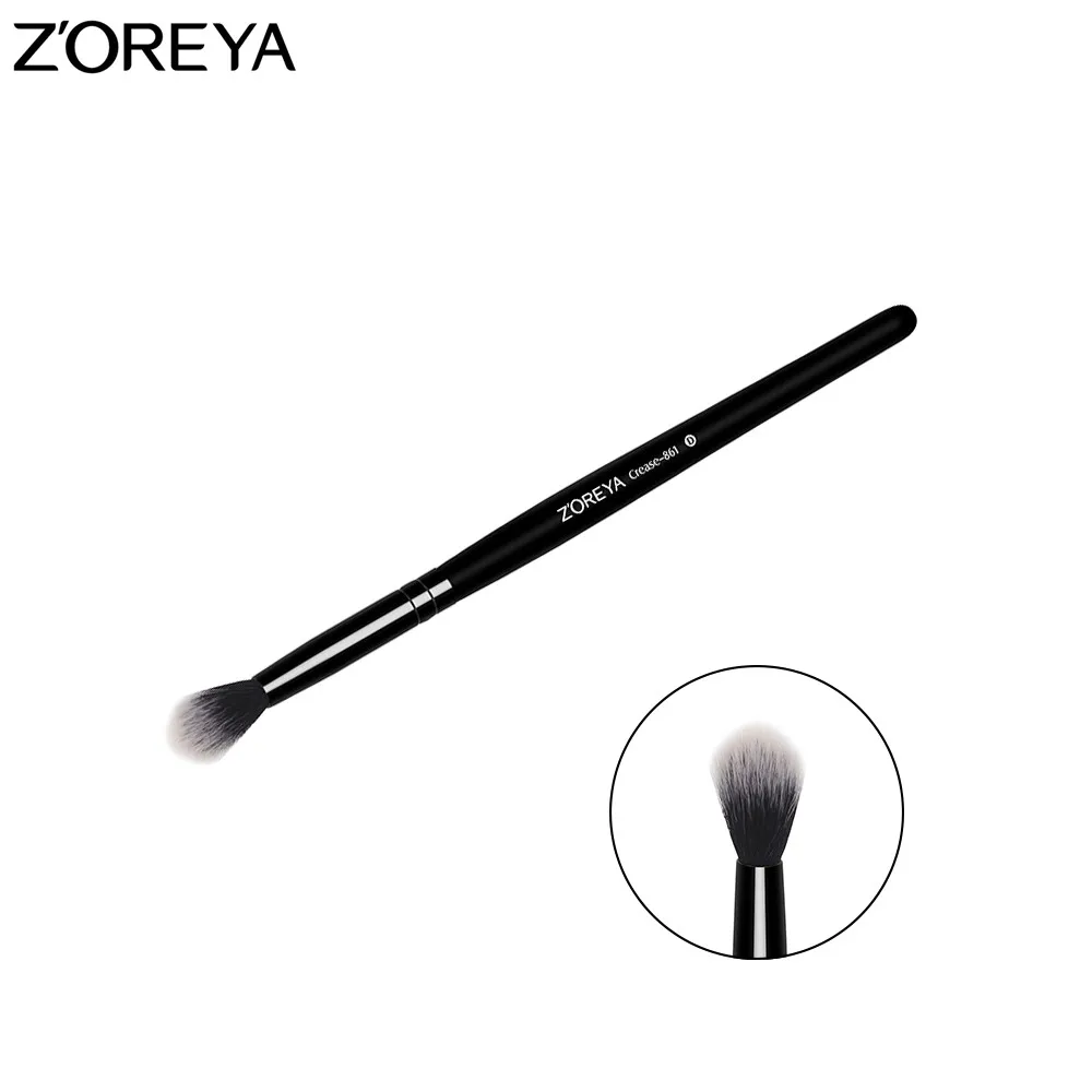 861 Black color ZOREYA бренд 1 шт. Кисть для макияжа глаз для сминания с бархатистыми синтетическими волосами как доступный инструмент для макияжа - Handle Color: 861 Black color