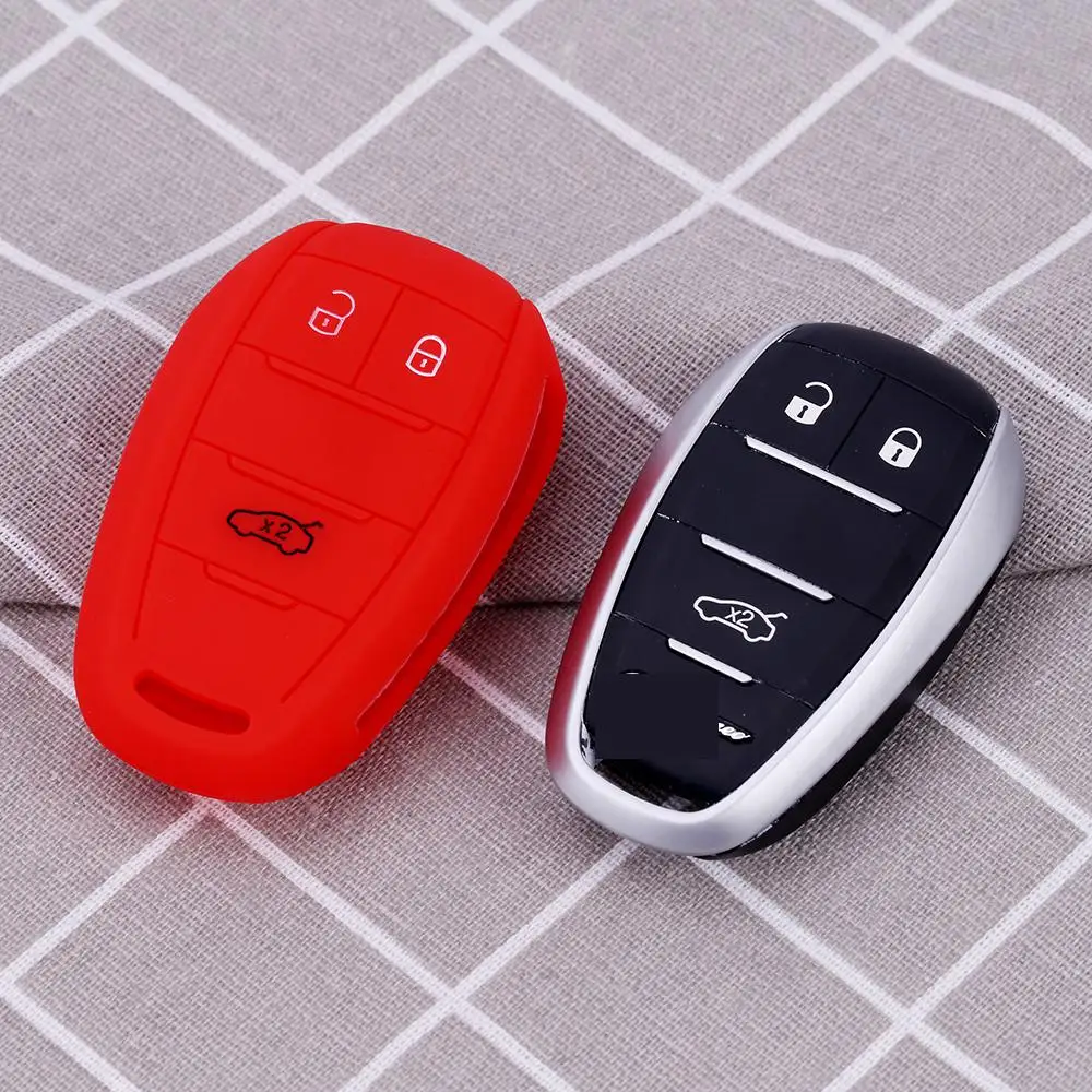Чехол для ключей автомобиля силиконовый чехол 3 кнопки Alfa Romeo Giulia Stelvio 2017 2018