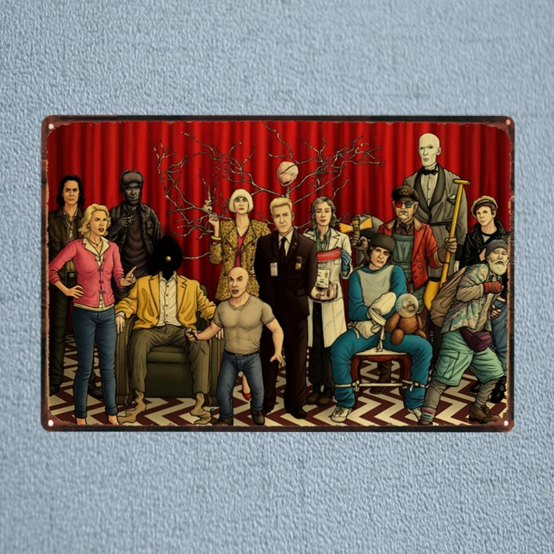 Металлическая пластина Twin Peaks для фильма Жестяная Табличка с железной краской