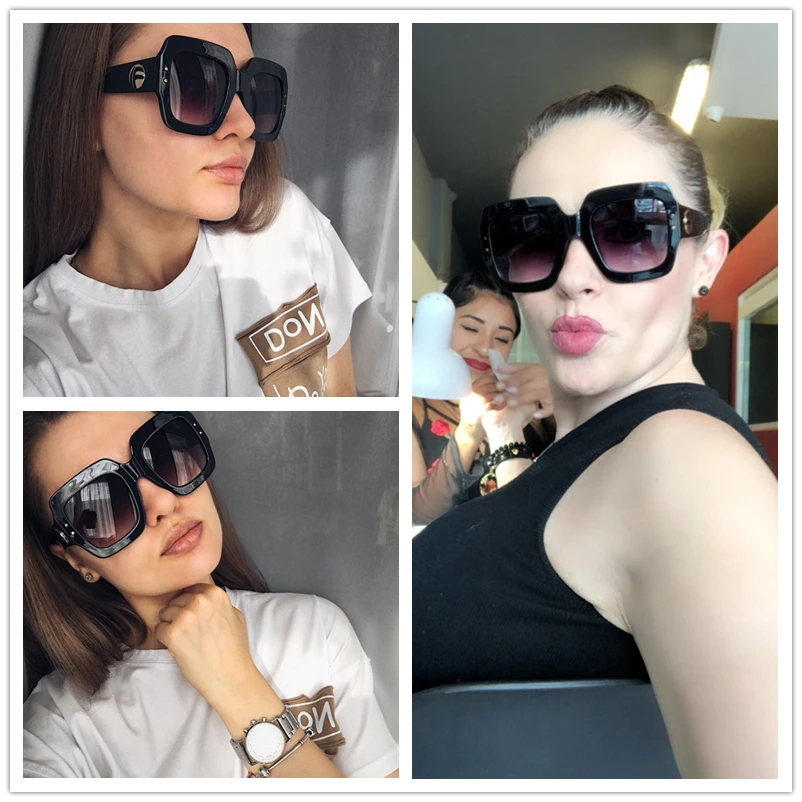 HBK, новинка, солнцезащитные очки для женщин, квадратные, большие, солнцезащитные очки для женщин, модные, солнцезащитные очки, для девушек, брендовые, дизайнерские, винтажные, оттенки, Gafas Oculos