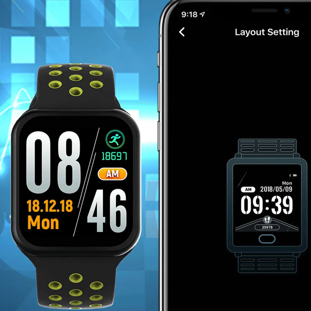 F8 Смарт часы для мужчин и женщин спортивный фитнес браслет трекер активности
