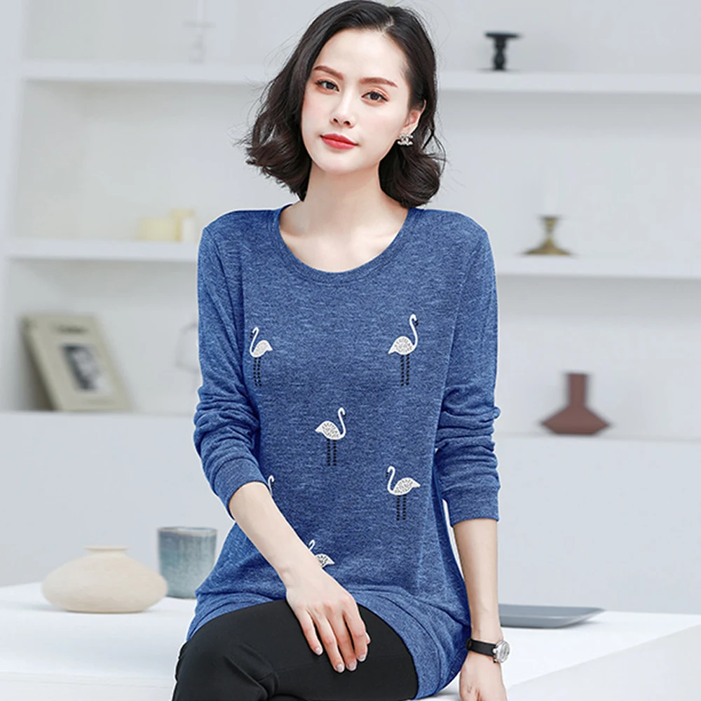MARA ALEE Ladies autumn floral blouse long tunic tops big size clothes for women blue red shirts print plus 2018 WD015 |