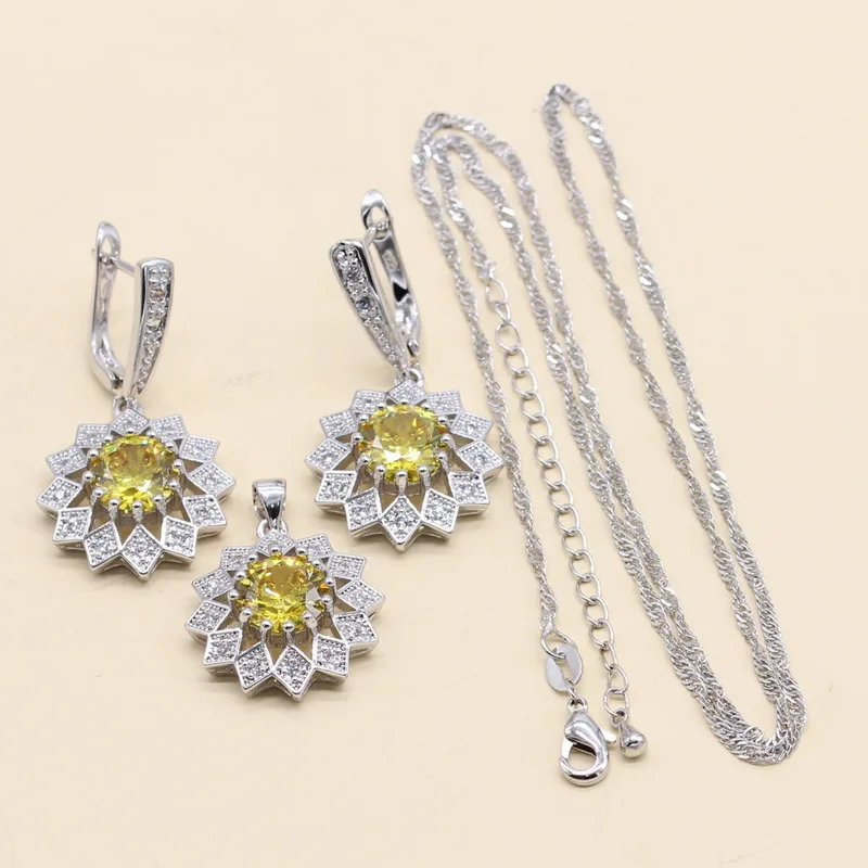 925 Серебряный штампованный ювелирный набор женские Серьги Цепочка кулон браслет