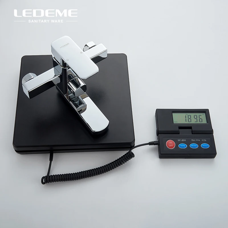 LEDEME квадратный смеситель для ванной комнаты набор душа латунь двойная ручка душ