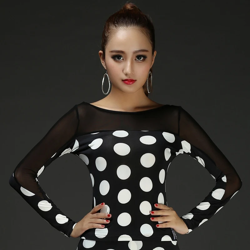 

Height Quality Latin Dance Shirt For Ladies Leopard Print Red Ice Silk Tops Women Theatrical Ballroom Square Jacket Wears 13180
