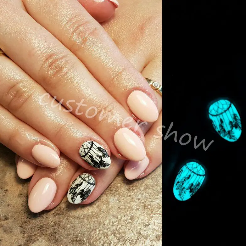 Персиковый цвет светящийся порошок 500 г/пакет фосфорный для творчества