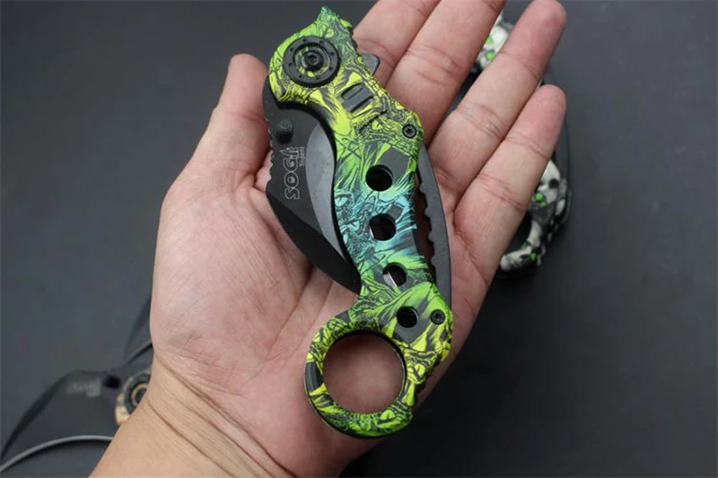 Портативный карманный складной нож керамбитовый охотничий кемпинг тактический