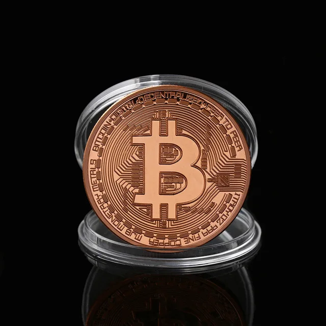 Red Copper Позолоченный монета-Биткоин коллекционный подарок Casascius Бит монета Монета Биткоин художественная коллекция физические золотые памятные монеты - Цвет: Red Copper