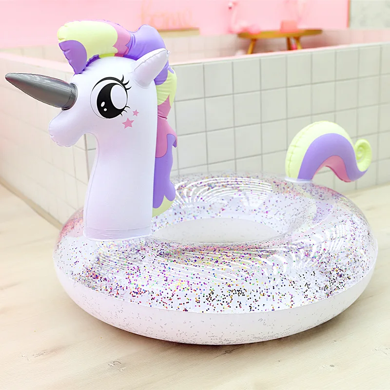 

120cm Giant Pegasus Swimming Pool Float Colorful Inflatable Unicorn Ride-On Float Floating Island Holiday Water Toy Boia Piscina