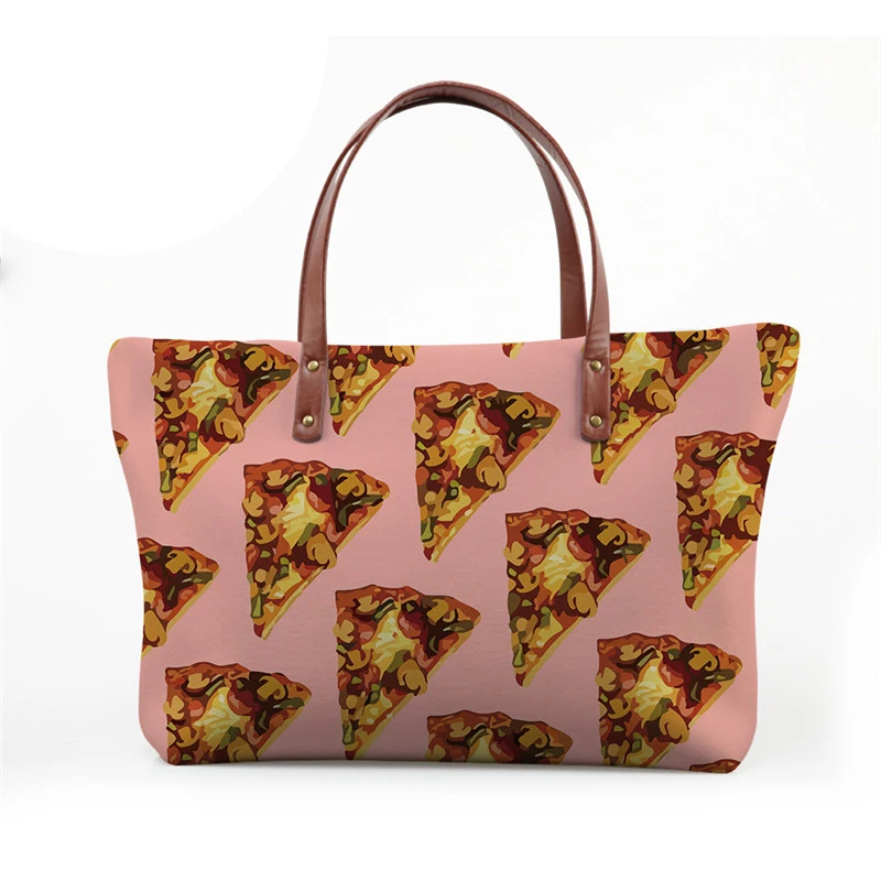 

Stylish 3D Pizza Pattern Women Top-handle Bag Big Capacity Women Messenger Bags Brand Designer Clutch Bolsa Feminina