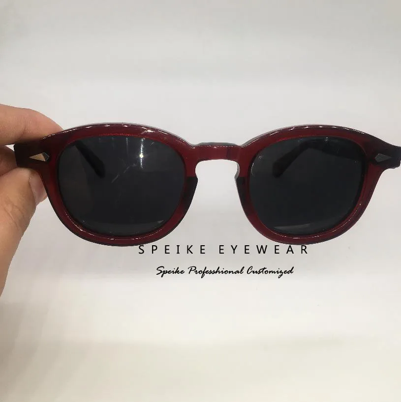 SPEIKE, индивидуальные винтажные черные солнцезащитные очки, Джони Депп, лемтош, стиль ретро, темные очки, могут быть близорукими, солнцезащитные очки