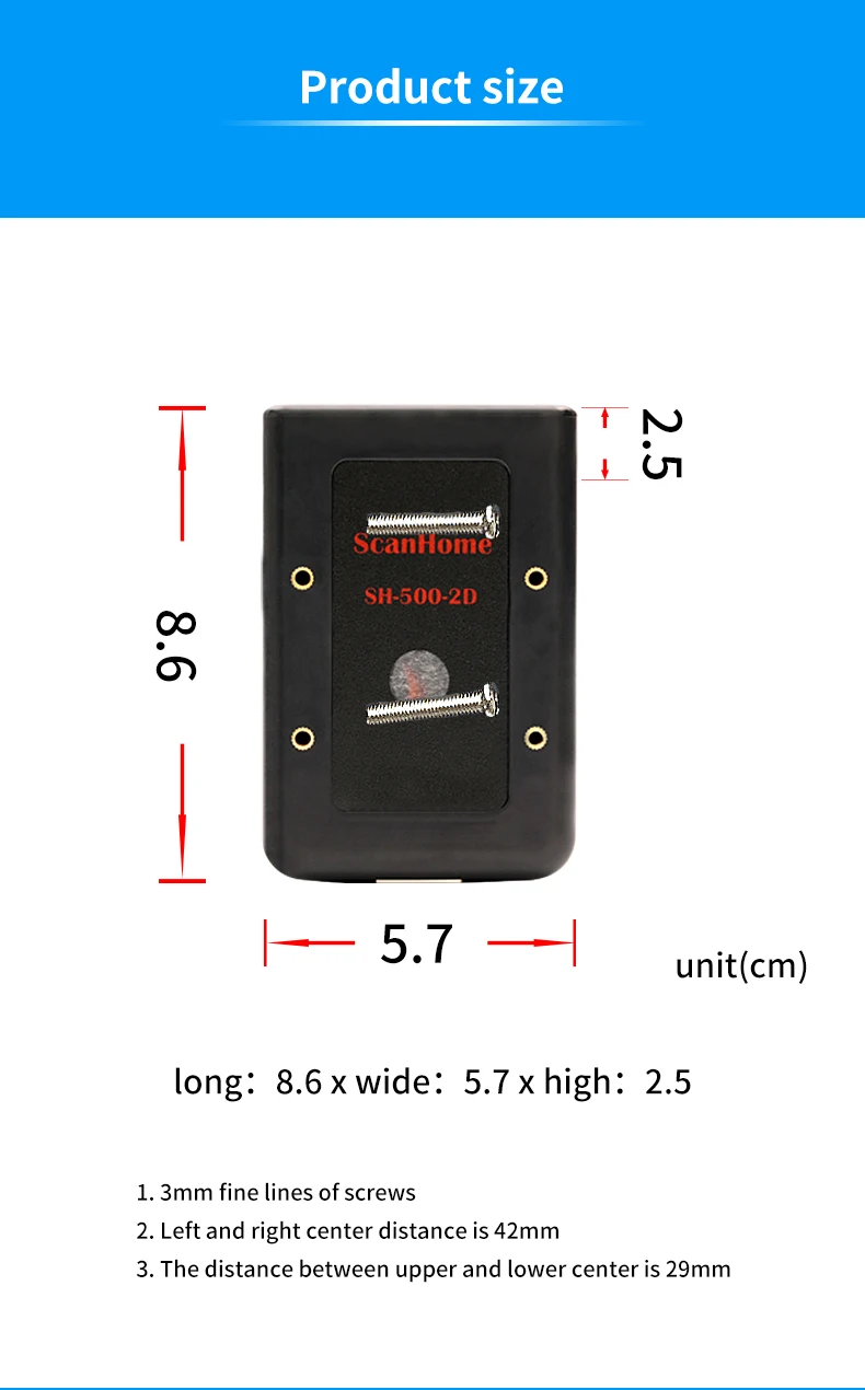 Сканер модуль 1 миллион пикселей 3mil высокой плотности DPM 1D 2D USB RS232 сканер SH-500-GHD