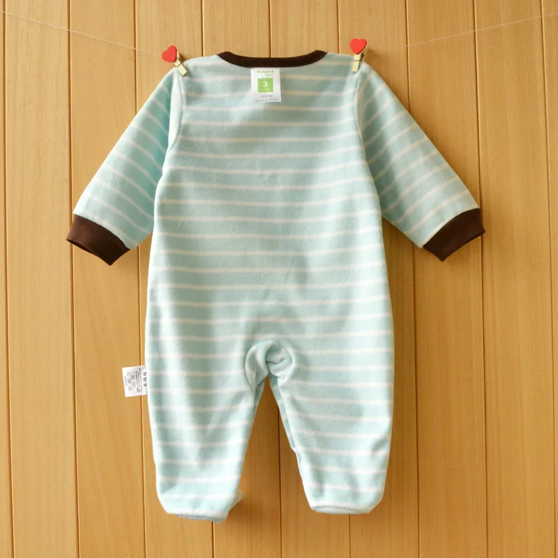 

0-12M Baby Clothes Autumn Winter 2020 Cute Cartoon Polar Fleece Baby Rompers Newborn Infant Christmas Jumpsuit