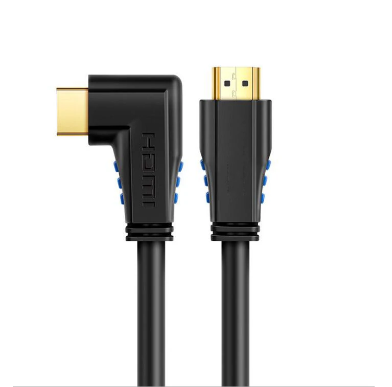 Белый HDMI 2,0 кабель 4K 60HZ 90 градусов прямоугольный HDMI КАБЕЛЬ HDCP 2,2 5 м 3 м 1,5 м 1,0 м для PS4 pro Xbox One синий dvd-плеер STB - Цвет: Белый