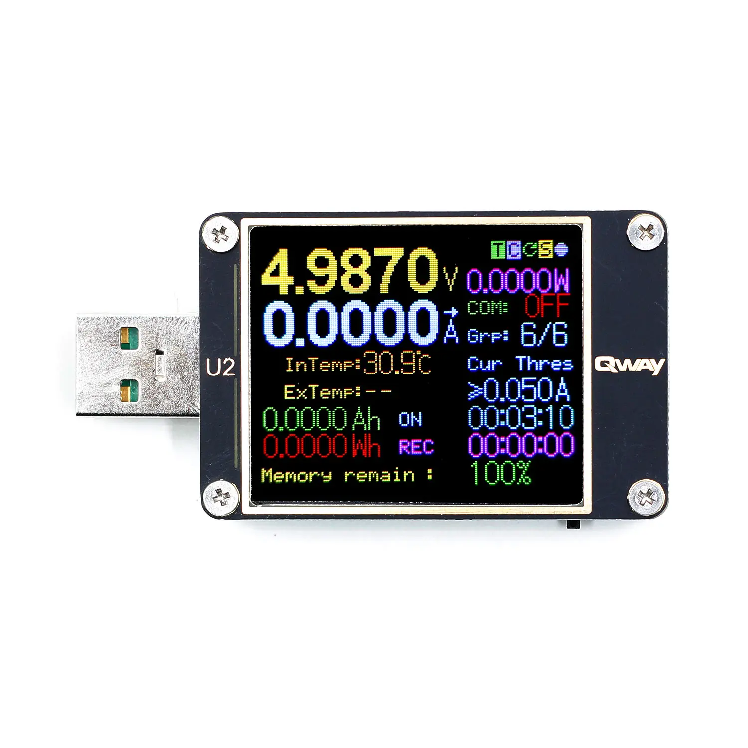 Тестер емкости USB QC4 PD3.0 WEB U2 PPS измеритель тока и напряжения с функцией быстрой