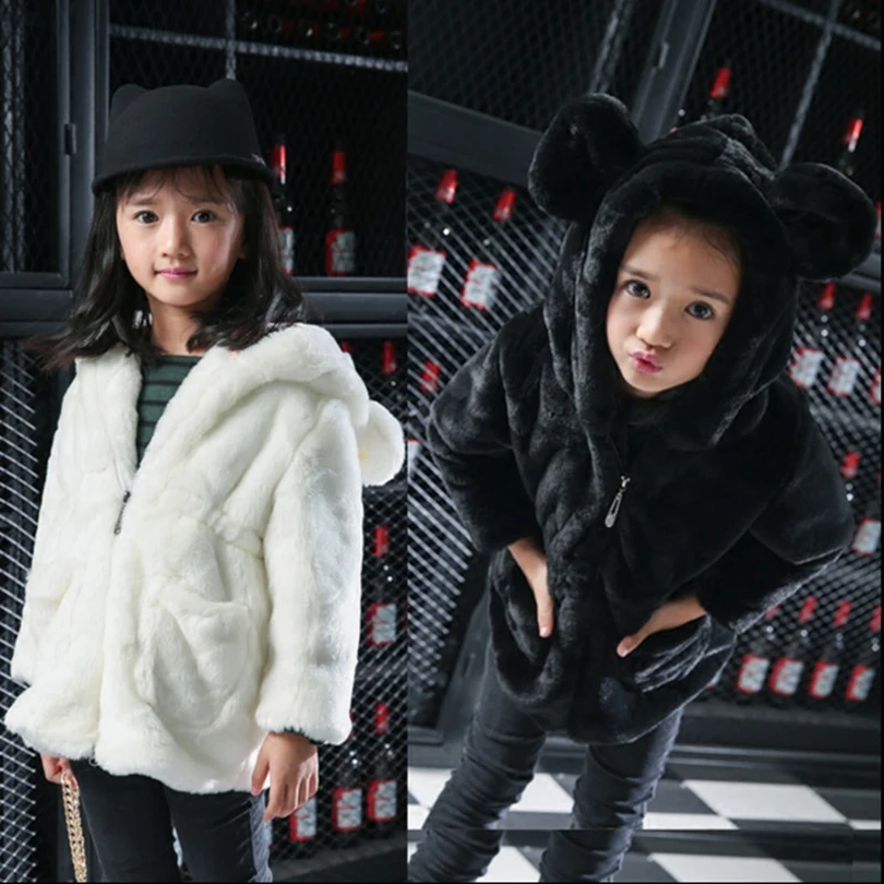 2017 детское меховое пальто из норкового меха зимняя теплая Модная длинная