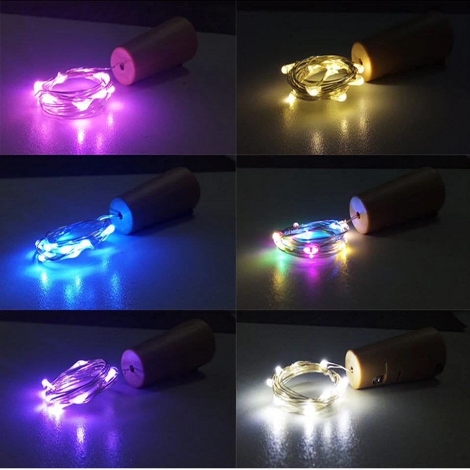 

2M LED Garland Copper Wire Corker String Fairy Lights for Glass Craft Bottle New Year/Christmas/Valentines Wedding Decoration