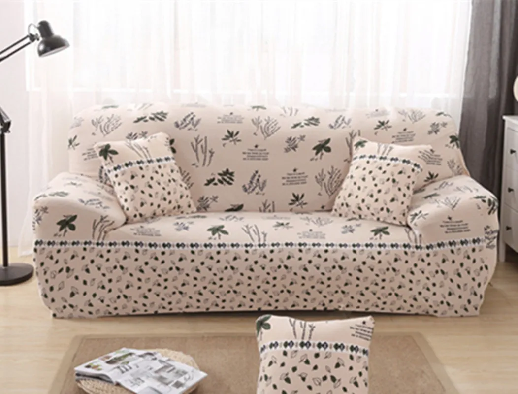 

Pastoral Flower Sofa Slipcovers Tight Wrap All-inclusive Slip-resistant Elastic Cubre Sofa Towel Corner Sofa Cover Couch Cover