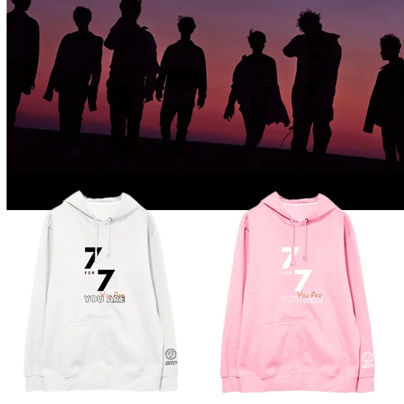 Толстовка ALIPOP Kpop GOT7 7FOR7 You Are альбом хлопковые толстовки в стиле хип-хоп с