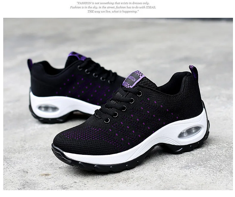 SWONCO Chunky Platform Sneakers Black Women's Casual Shoes Autumn /spring Wedge Swing Shoes Sneakers For Women Slimming