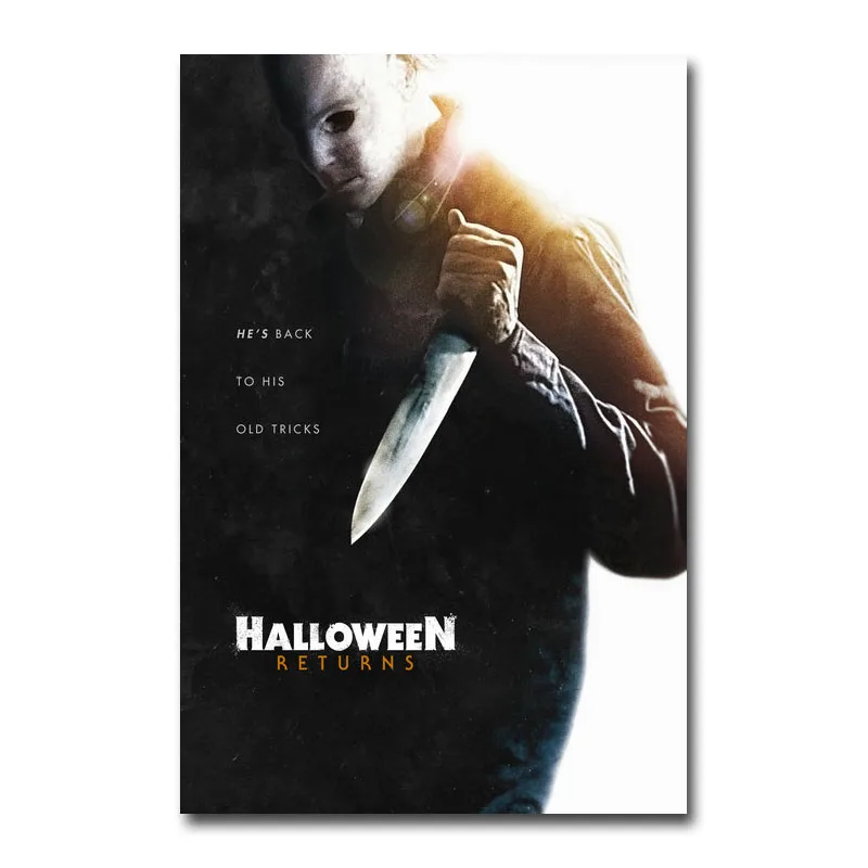 Хэллоуин ужас горячий фильм Искусство шелк Холст плакат печать 13x20 24x36 дюймов