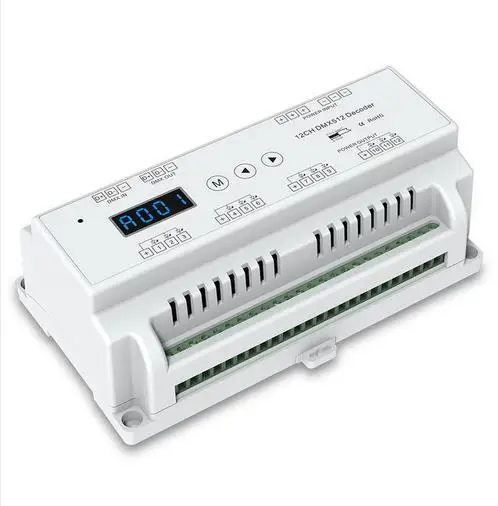 

10 piece D12;12CH 12-36V Constant Voltage DMX512 Decoder;Grey levels: 4096/CH;12CH, 5A/CH output