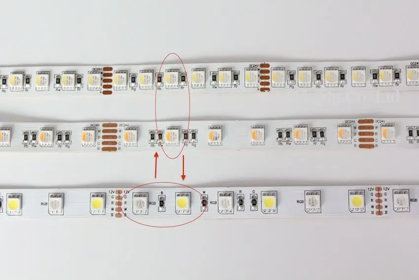 5 м рулон/много, светодиодный rgbw полосы света, 4 фишки 5050 SMD светодиодный, 12 В/24 В DC, ww(2800-3200 К) /pw(4000-4500 К)/cw(6000-6500 К