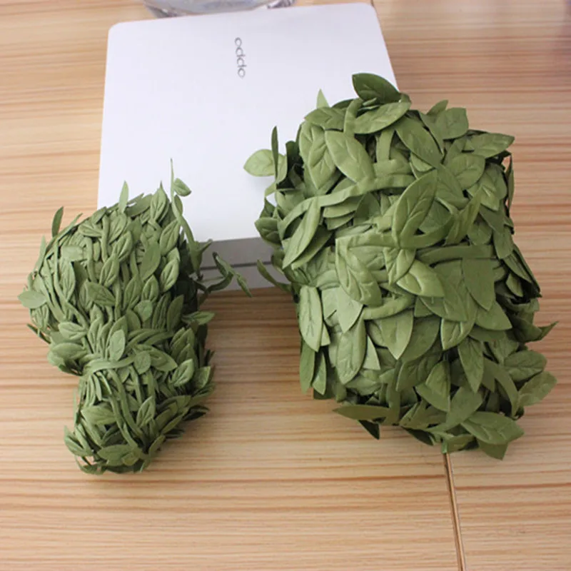 Новые зеленые листья декоративной ткани имитация листьев гирлянда аксессуары