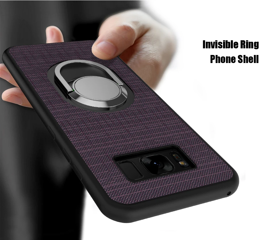 KISSCASE Роскошный чехол-кольцо для Samsung Galaxy S8 автомобильный держатель чехол S7 Edge Plus A7