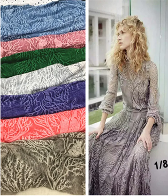 Grass Dyed Silk Along The Fiber/mulberry Silk Embroidery Flower Bud Fabrics The Latest Speculation Color High-grade