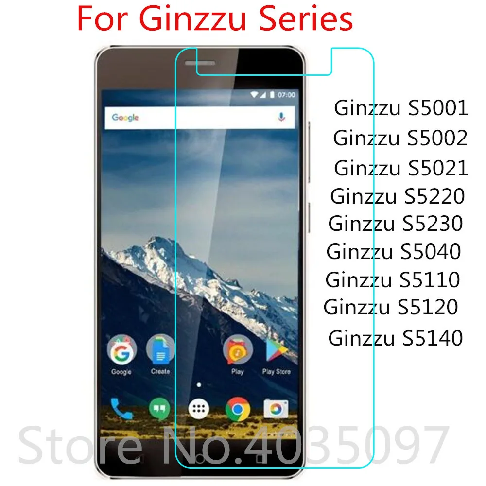 Закаленное стекло для Ginzzu S5001 S5002 S5021 S5220 S5230 S5040 S5110 S5120 S5140 защитная пленка экрана