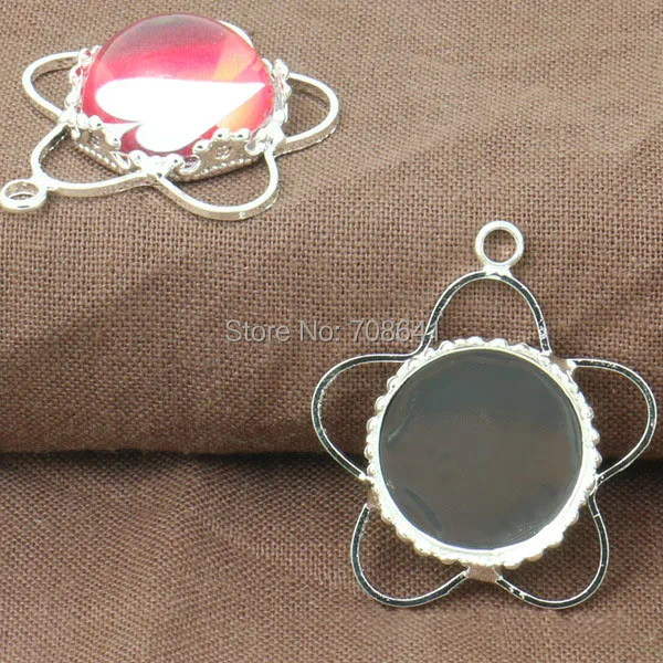 Пустая основа ободка 15 мм внутренняя круглая корона гнездо с петлей кабошон