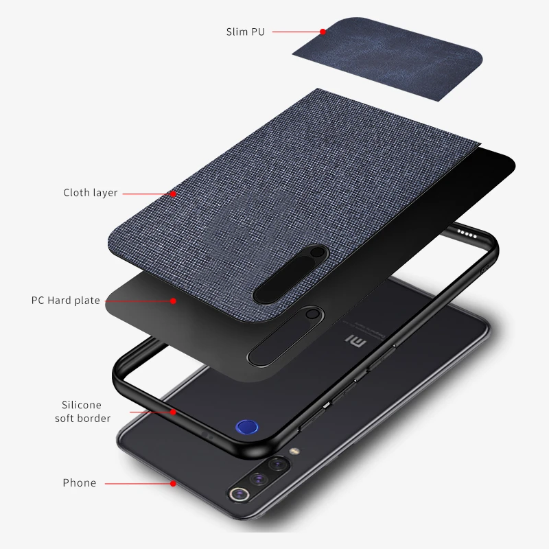 Хлопковый тканевый чехол для Xiaomi Mi CC9 CC9E CC 9 9E Mi9 Mi8 Retra классический силиконовый