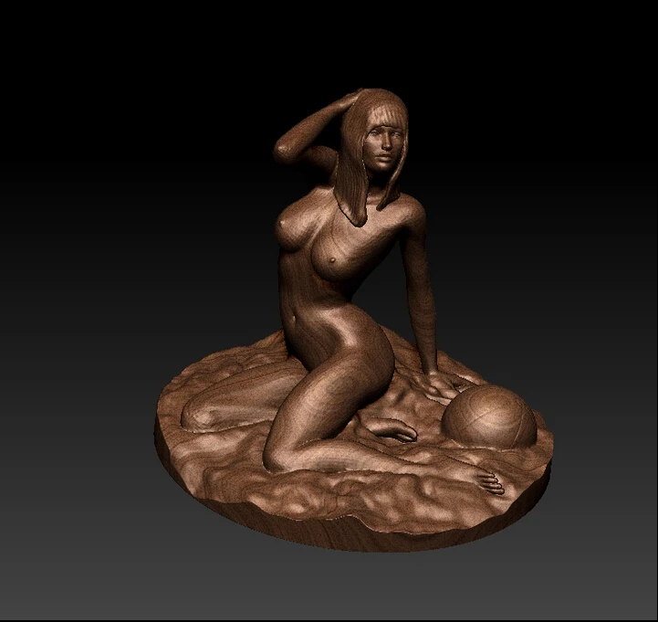 Новая модель 3D для рельефной 3d-машины с чпу в формате STL Beach girl | Инструменты