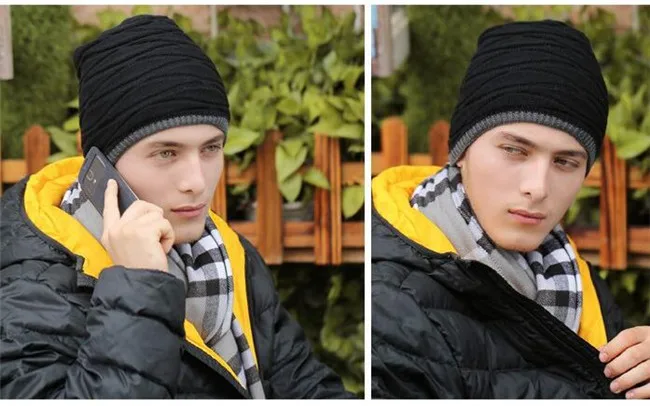 10p!Men&Women Beanie Top Quality Hip-hop Slouch Unisex Woolen Knitted Cap Spring&Winter Snap Slouch Bonnet Hat,Double-sided Wear