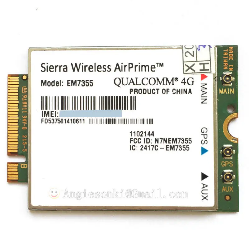 Четырехдиапазонный модуль EM7355 Gobi 5000 100 Мбит/с HSPA + LTE 4G для Sierra Wireless AirPrime WWAN Card