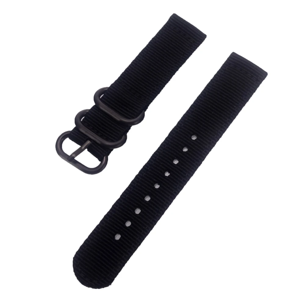 Black buckle Black 18 мм, 20 мм, 22 мм, 24 мм, мужской нейлоновый ремешок для часов Nato, Военный Спортивный армейский ремешок для часов, аксессуары, браслет, несколько цветов для мужчин и женщин - Цвет ремешка: Black buckle Black