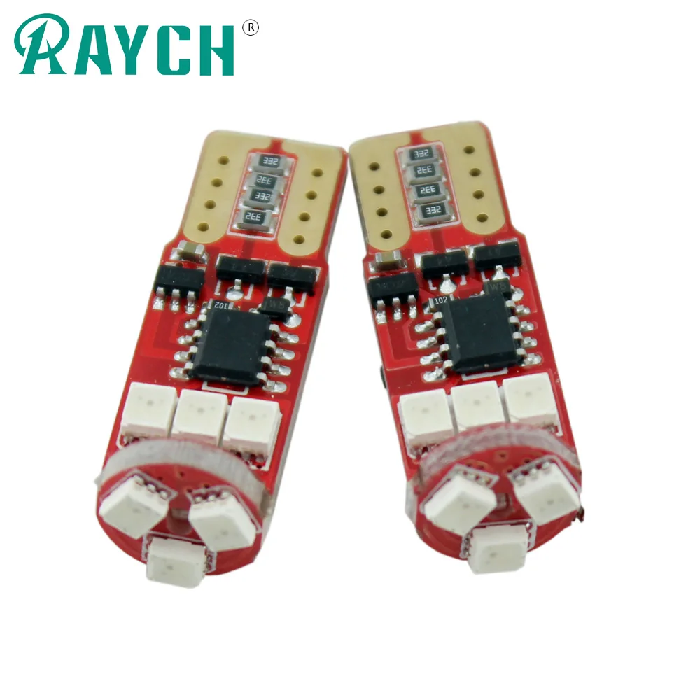 2x T10 RGB Автомобильный свет W5W 192 168 мигающая Стробоскопическая Светодиодная лампа