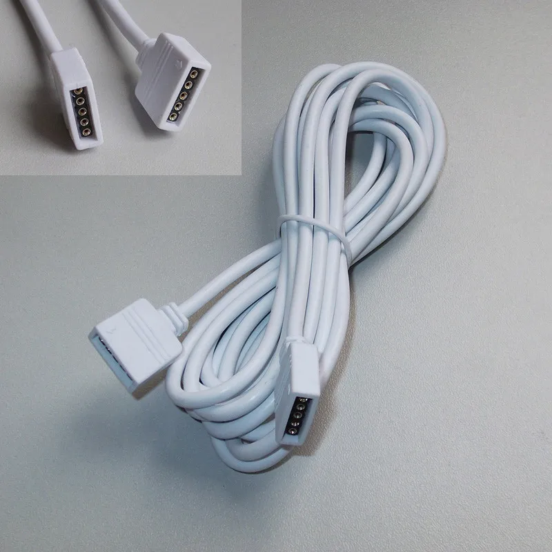 Белый 2 м 5Pin кабель RGBW Расширенный разъем провода сетевой адаптер для