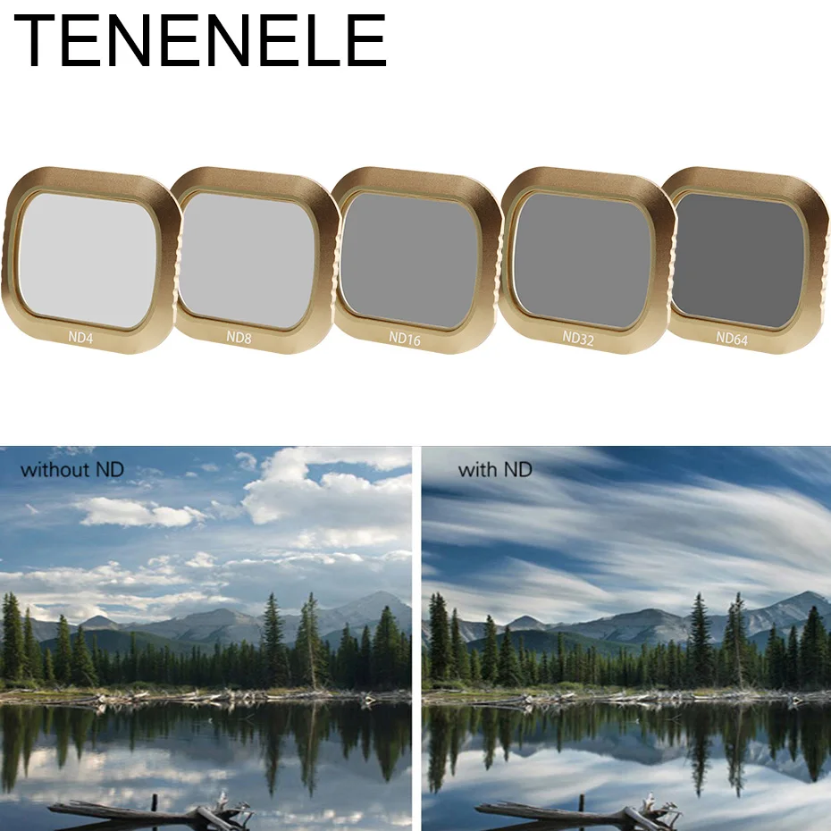 Фильтр для дрона TENENELE Mavic2 Pro фильтр ND 4 8 16 32 64 Комплект фильтров камер DJI Mavic 2