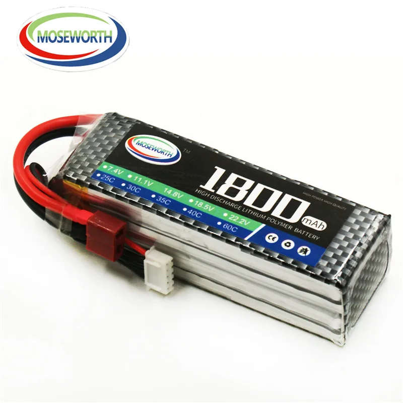 MOSEWORTH RC LiPo Батарея 4S 14 8 V 1800 мА/ч 25C аэрокамера для дистанционно управляемого
