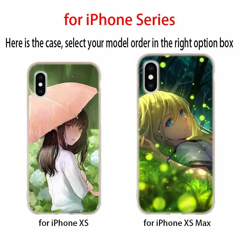 Japan girl Cat Sexy Soft Silicone Case For iPhone 13 11 12 Pro X XS Max XR 6 6S 7 8 Plus SE Mini Cover | Мобильные телефоны и
