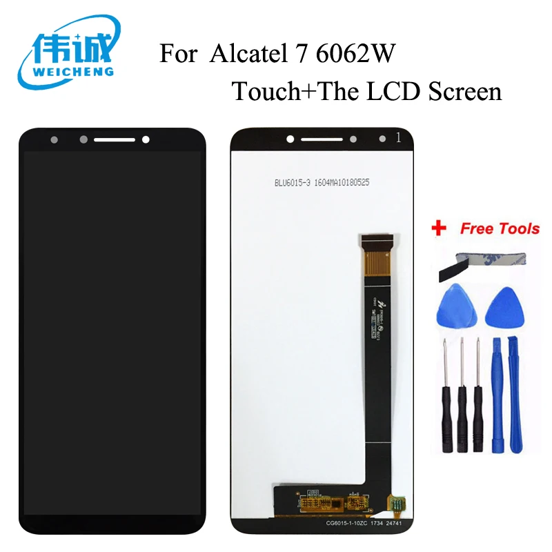 WEICHENG для Alcatel 7 6062 Вт полный ЖК-дисплей + фото Бесплатные инструменты | Мобильные