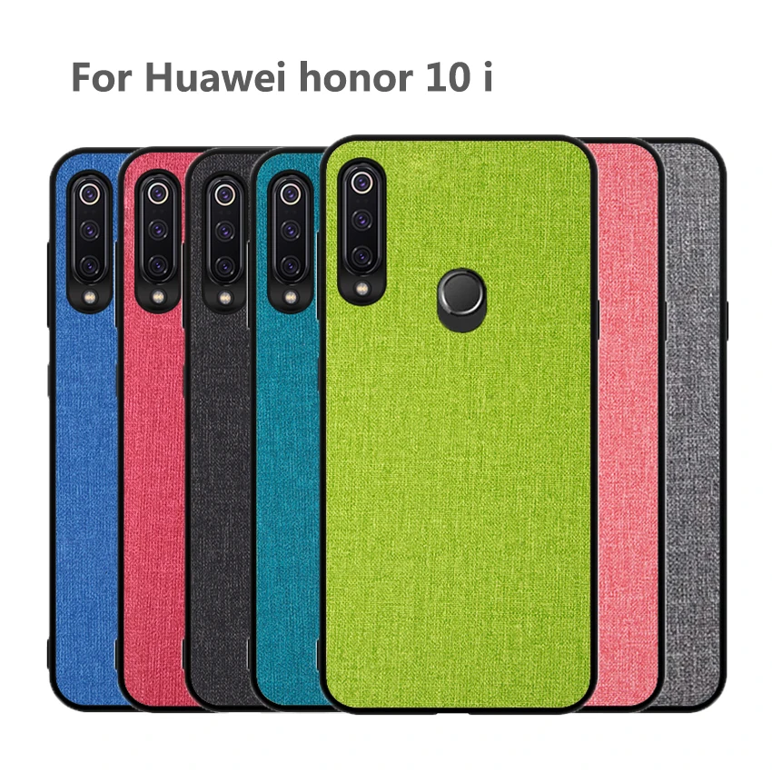 Чехол для Huawei Honor 10i задняя крышка 10 i защитный чехол из ткани с силиконовыми