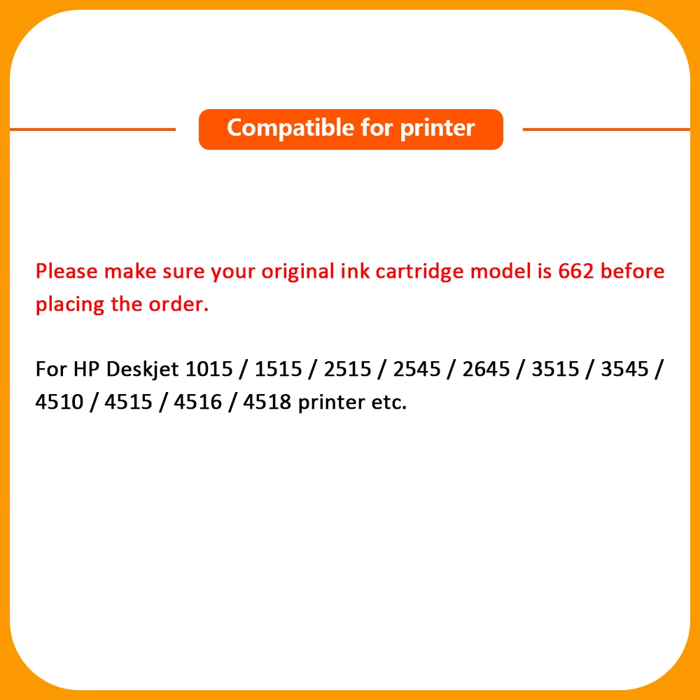 XiangYu 662XL Восстановленный картридж для HP 662 XL Deskjet 2545 2645 3515 3545 4510 4515 4516 | Компьютеры и