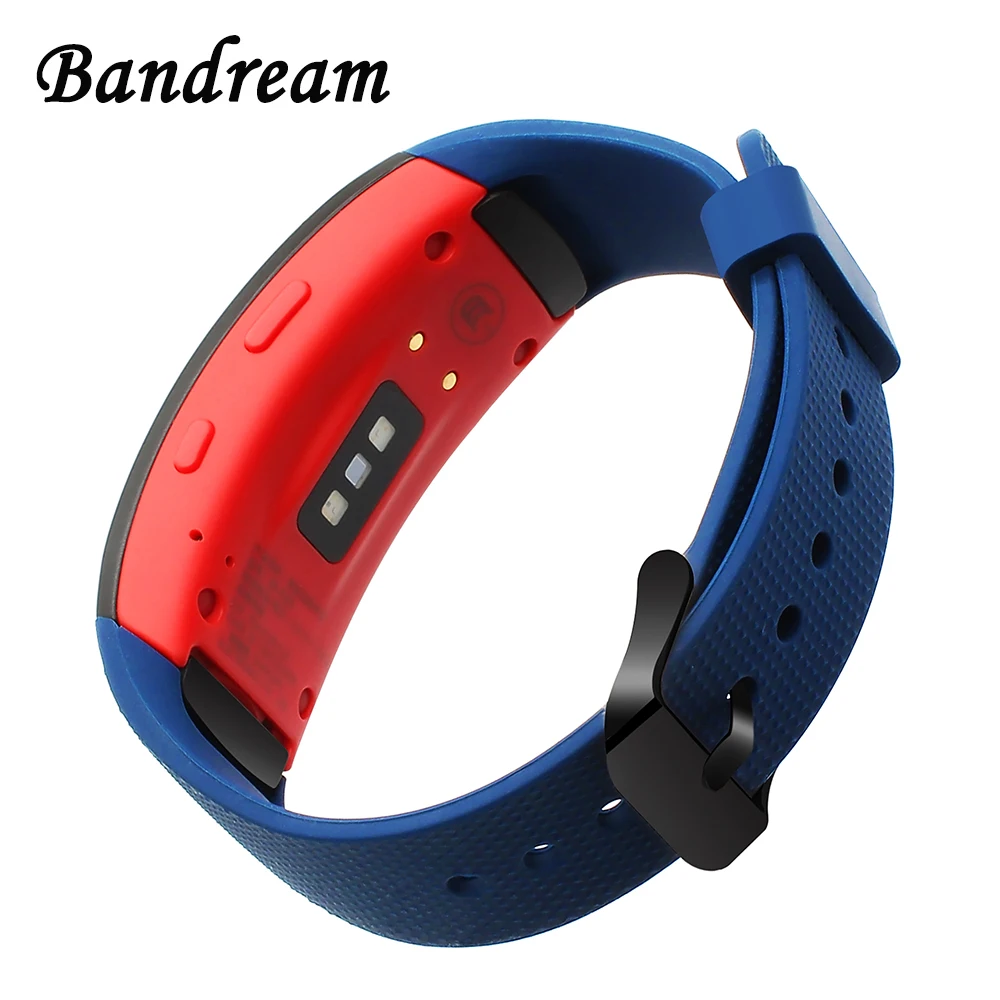 Обновленный силиконовый резиновый ремешок для часов samsung gear Fit 2 R360/Fit2 Pro R365 спортивный ремешок стальной браслет с пряжкой