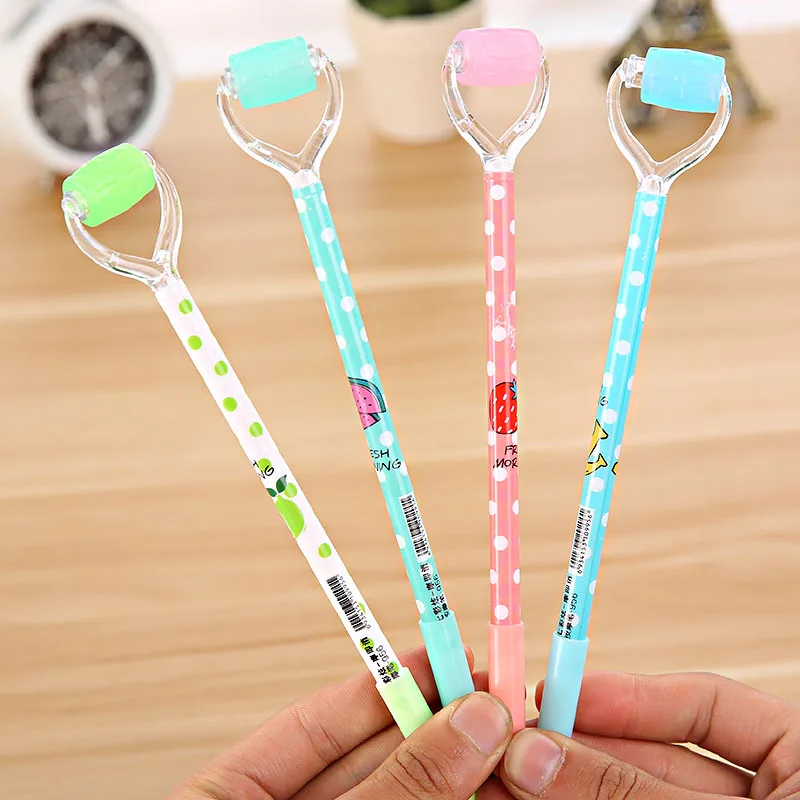 24 шт./компл. милые фрукты цвет корейский стираемые черные чернила гелевая ручка