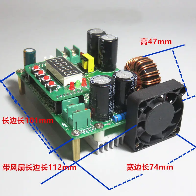 720W Power Supply Module DC 10V~75V to 0~60V 12A Buck Converter/Voltage regulator CNC Control 12V 24V 36V 48V Adapter | Электронные
