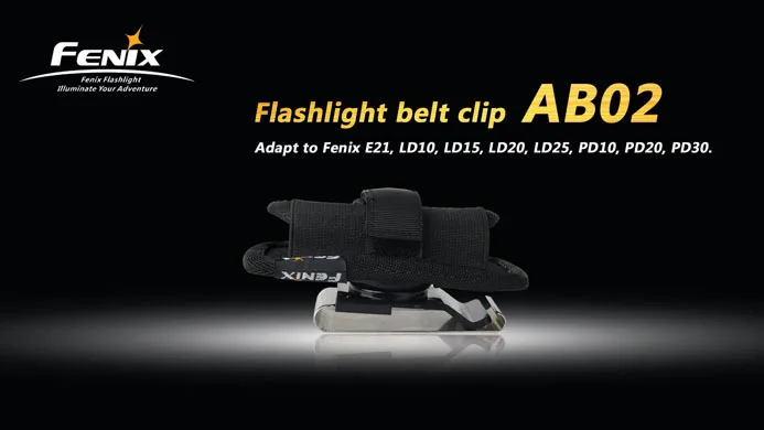 1pc Fenix Flashlight belt clip AB02 Suitable for E35 UE/E25/E20/LD22/UC30/LD12/LD11/PD32/PD25 Diameter 18-26mm |
